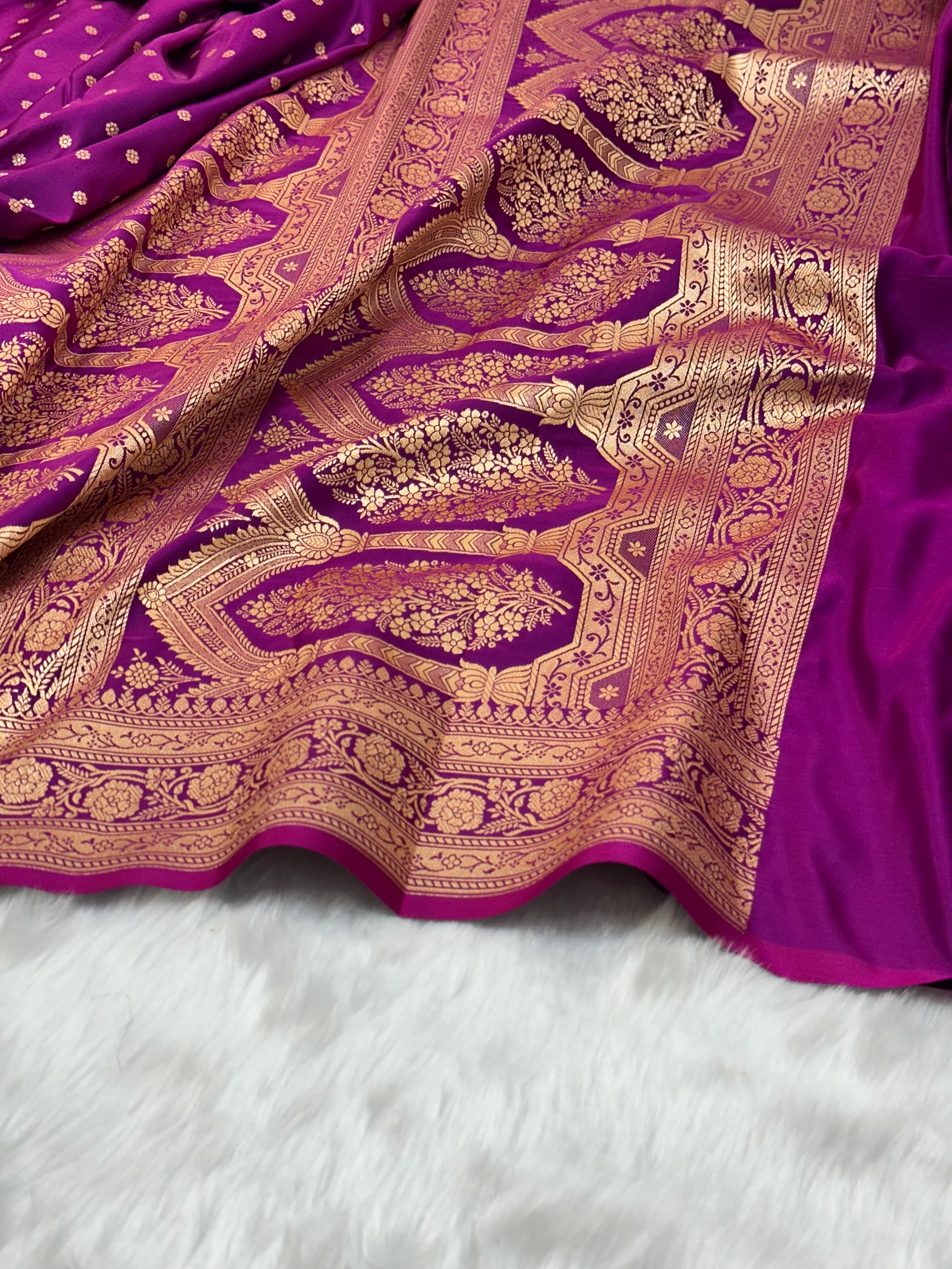 Cross Jamuni Booti Katan Silk Saree SK01