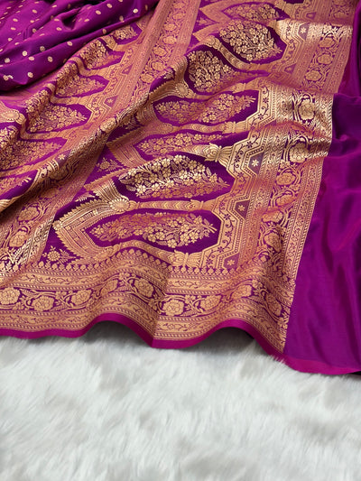 Cross Jamuni Booti Katan Silk Saree SK01