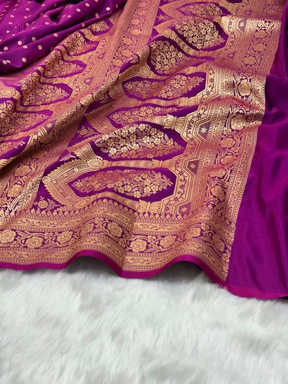 Cross Jamuni Booti Katan Silk Saree SK01