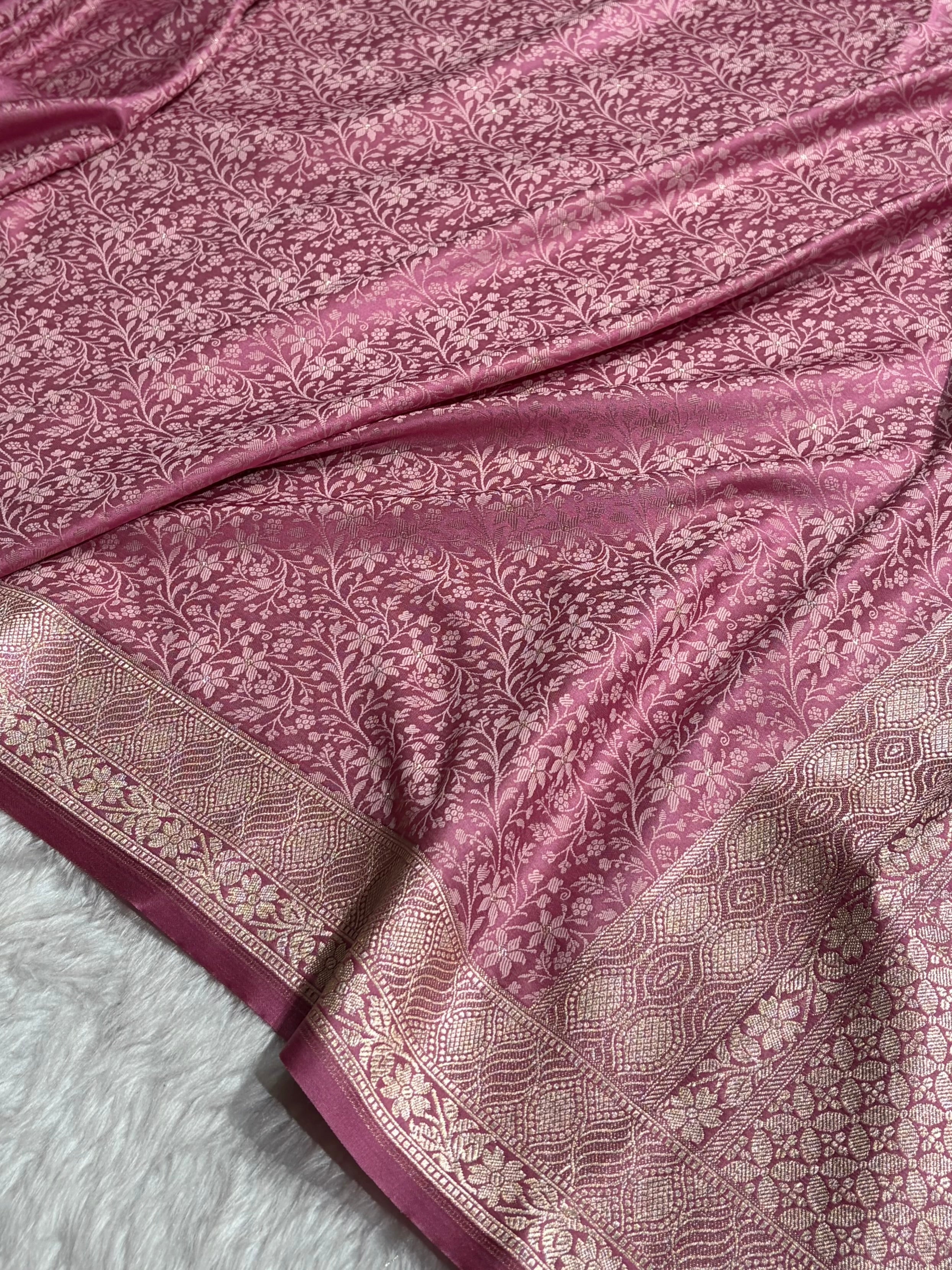 Mauve Shades Tanchoi Motif Mashru Silk Saree MST-15