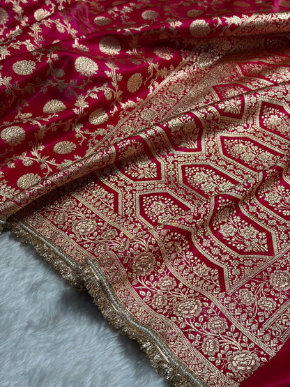 Cross Rani Satin Silk Saree with Gota Patti SSGP15