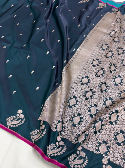 Wine Shade With Booti Pattern Mashru Silk Saree