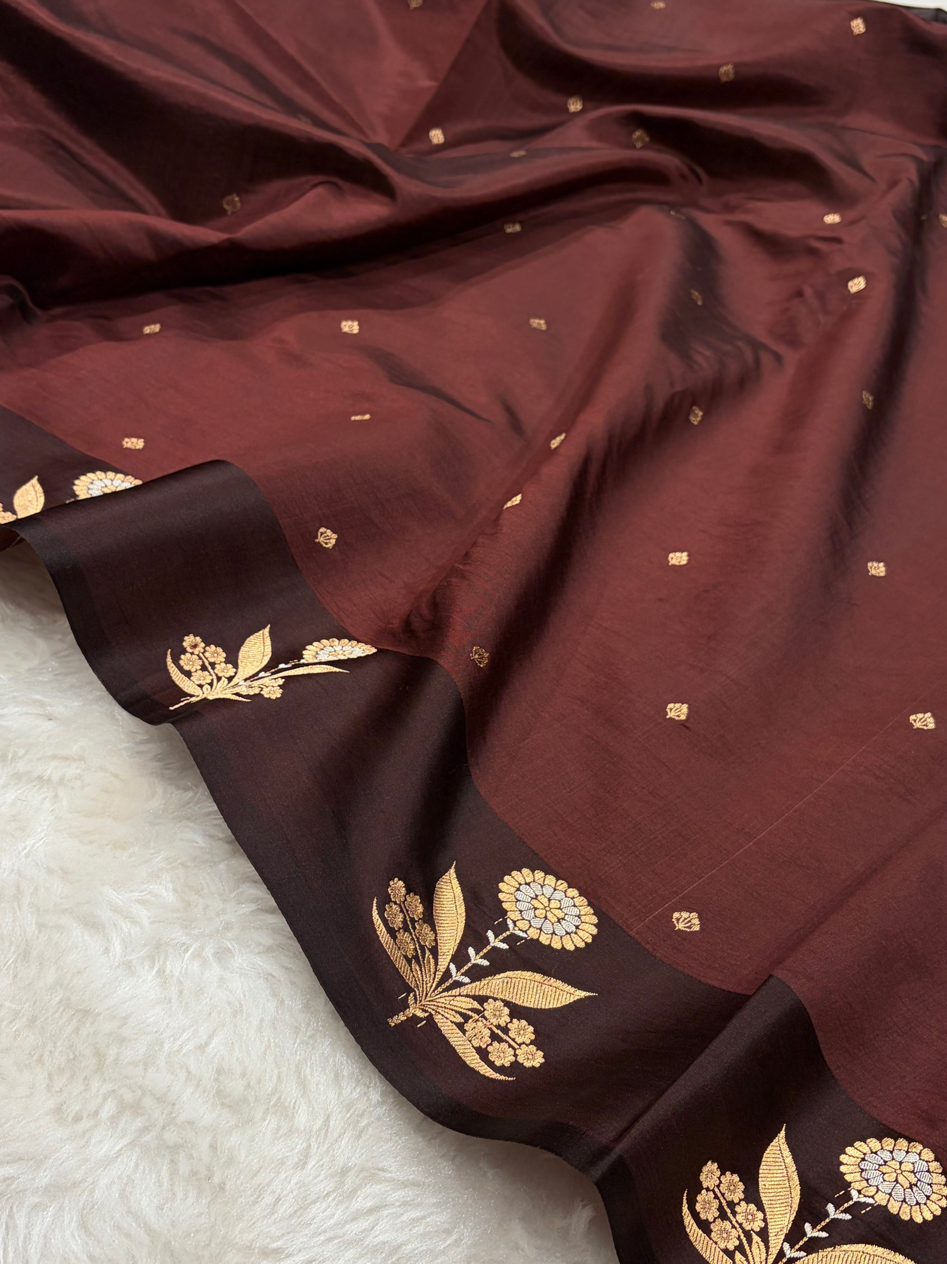 Chocolate Shades Meena Boota Handwoven Paper Silk RM-24