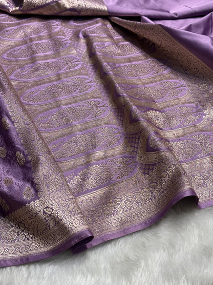 Lavender Shades Tanchoi Motif Mashru Silk Saree MST-10