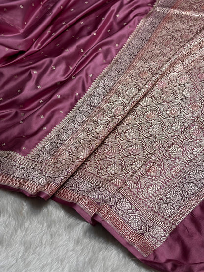 Blush Pink Shades Booti Mashru Silk Saree MS70