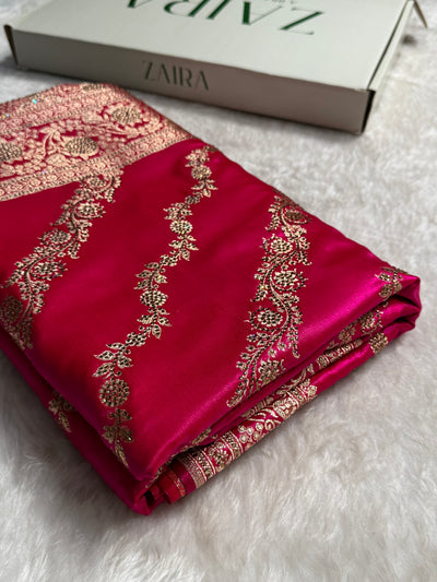 Bridal Pink Cross with Swarovski Stone Work BSS10
