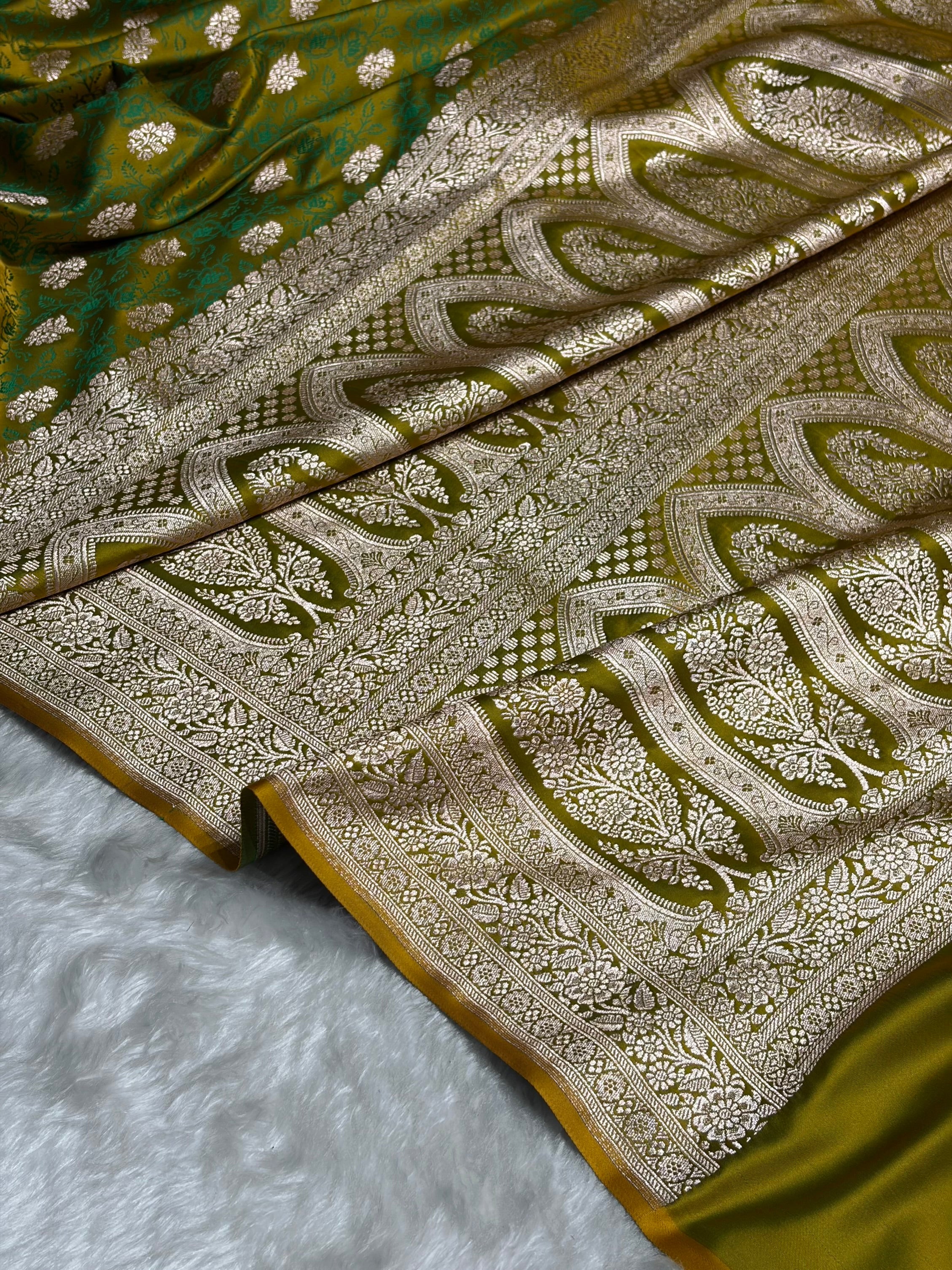 Liril Mahendi Shades Tanchoi Motif Mashru Silk Saree MST-10