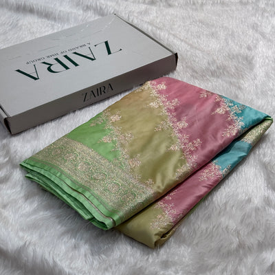 Multi Shades Rangkart Mashru Silk Saree MSRK01