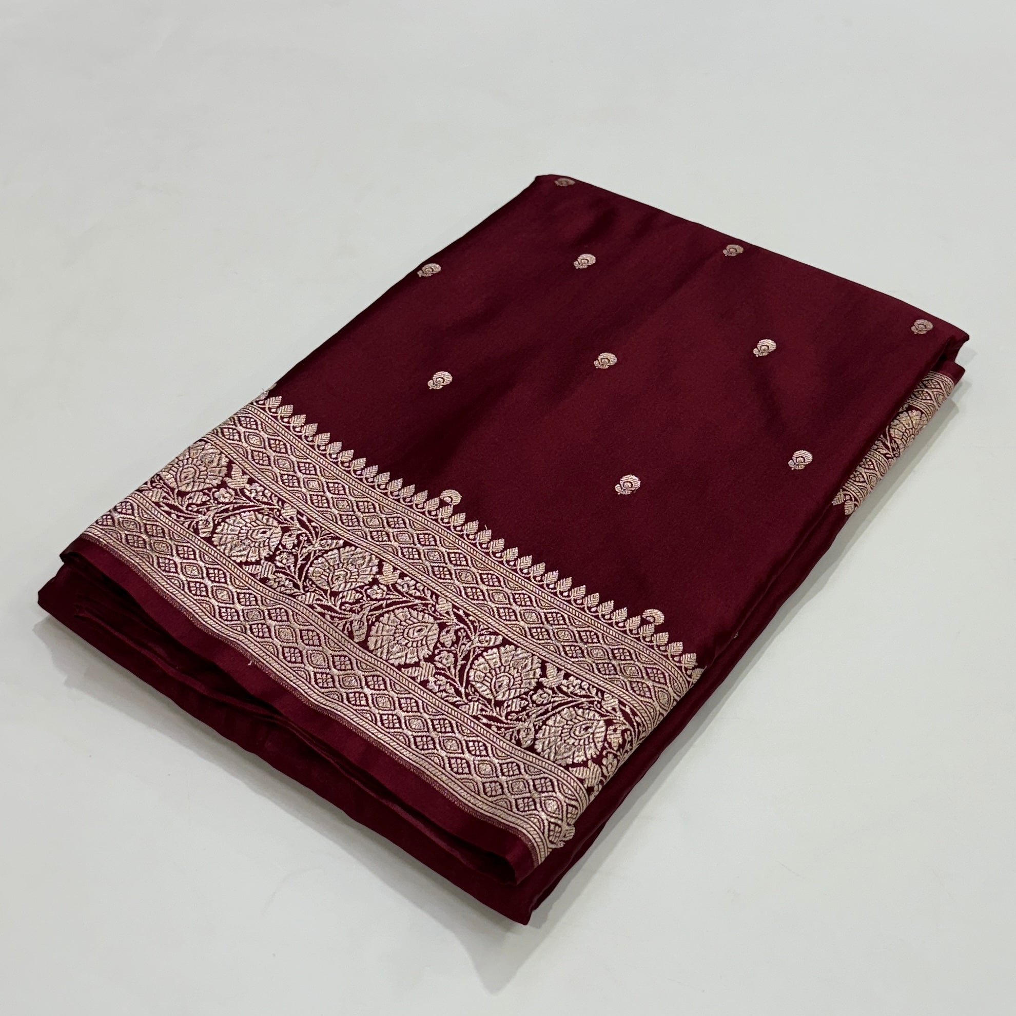 Beautiful Mahroon Mashru Silk Saree