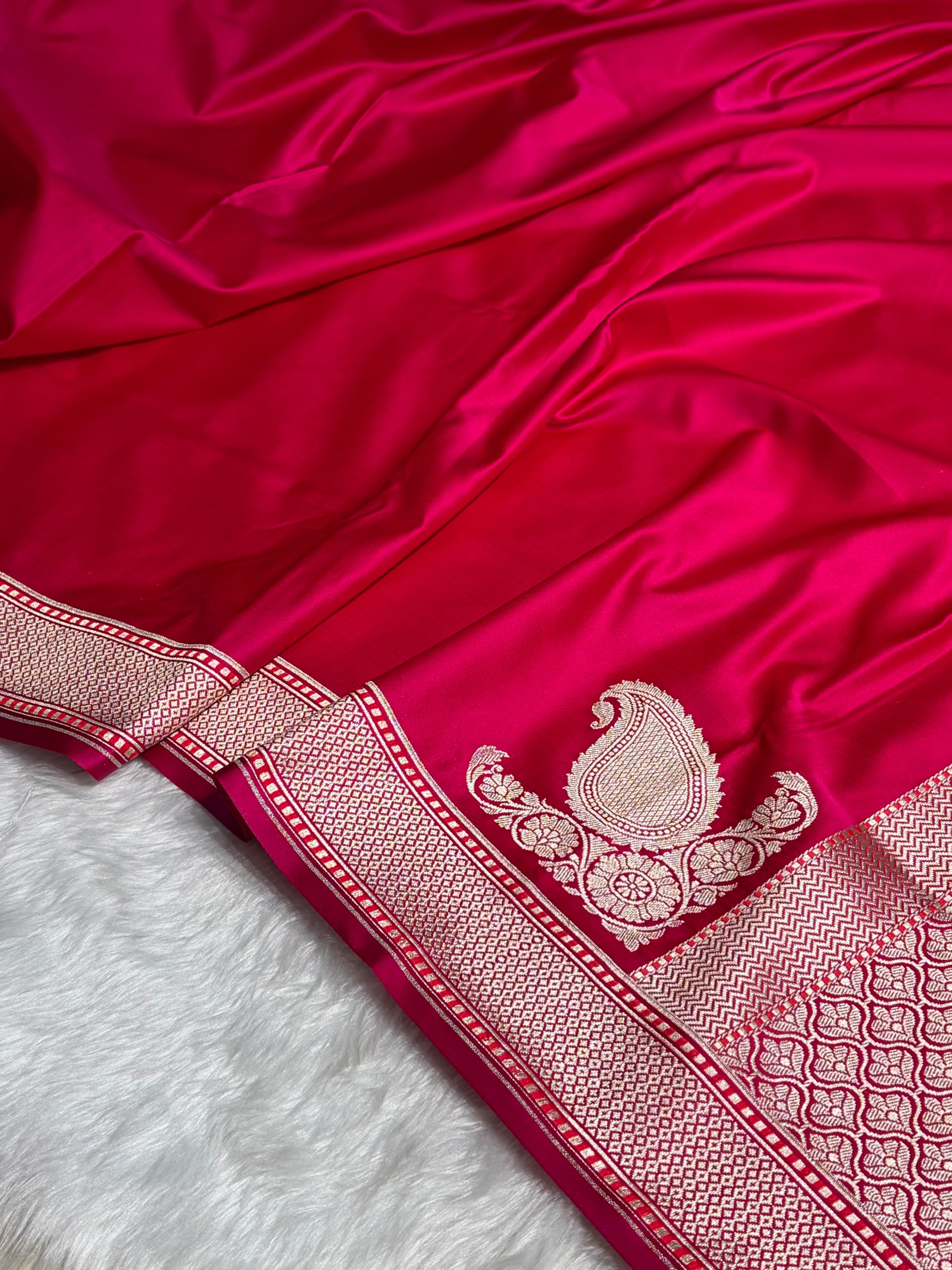 Plain Mashru with Rani Cross Shades MSM-51