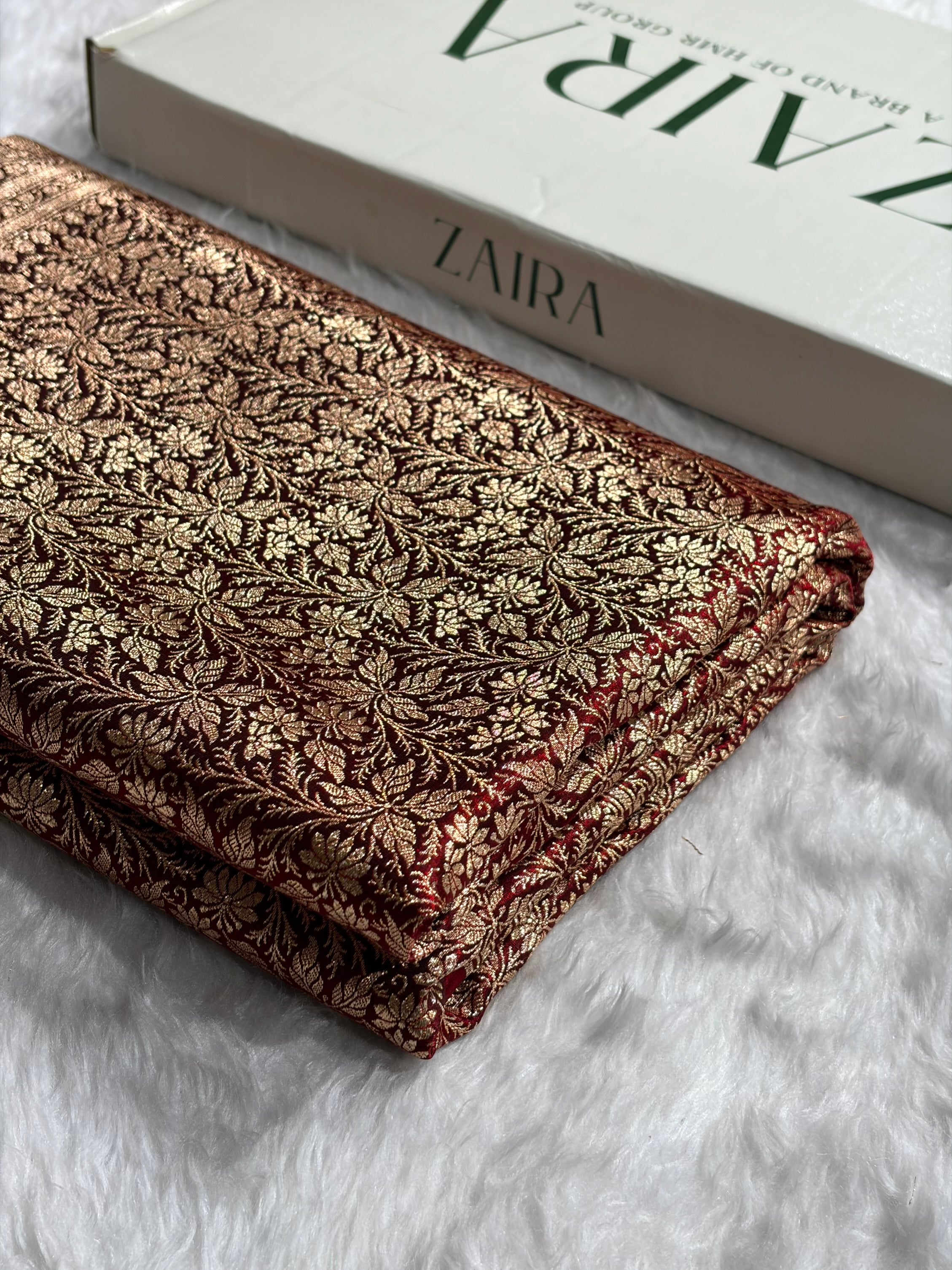 Maroon Shades Brocket Satin Silk Saree Banarasi Saree Shades SS30