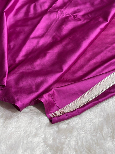 Wine Shades Scallop Mashru Silk Saree MS60
