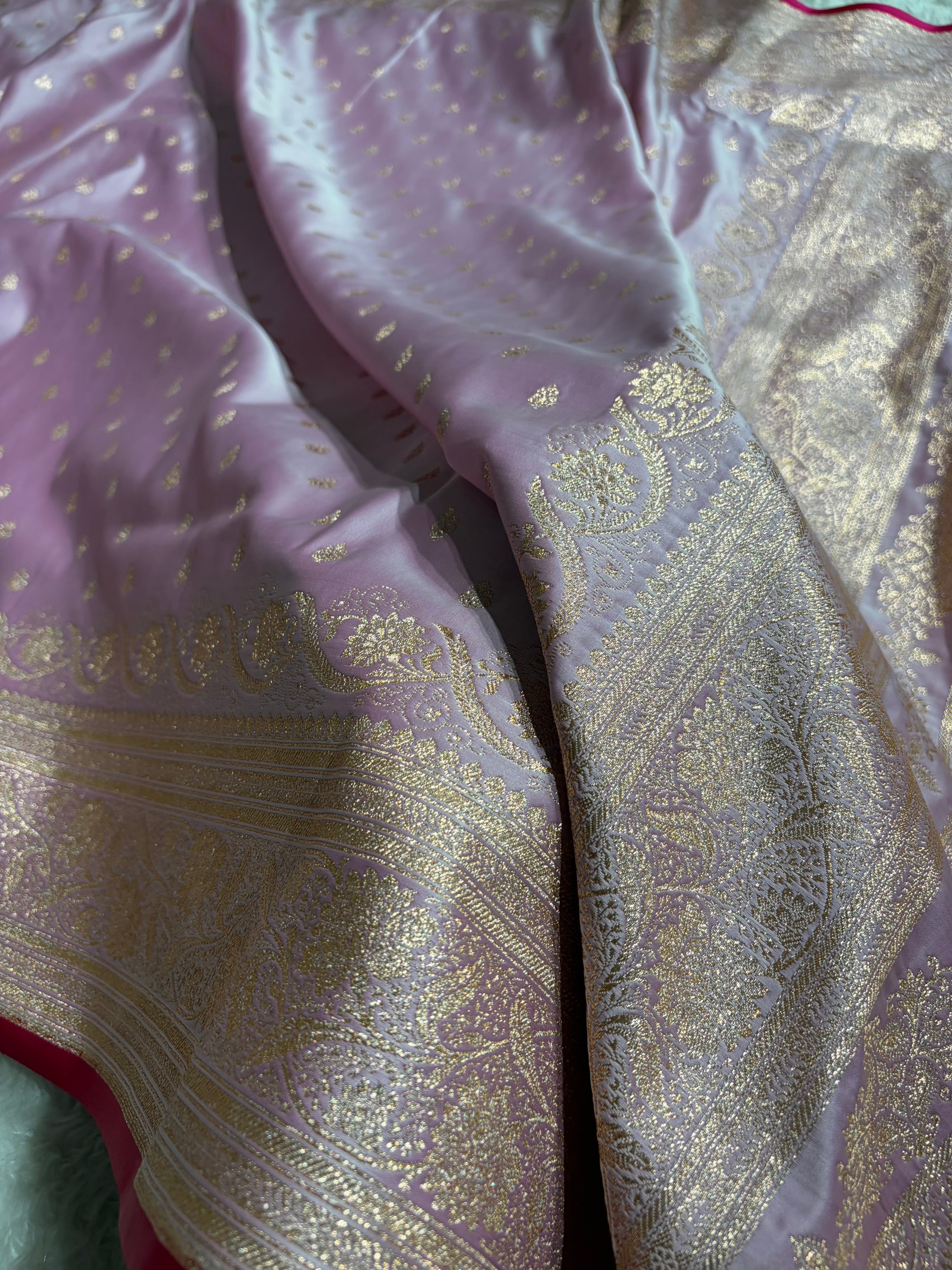 Katan Silk Saree In Lavender Shades SK08