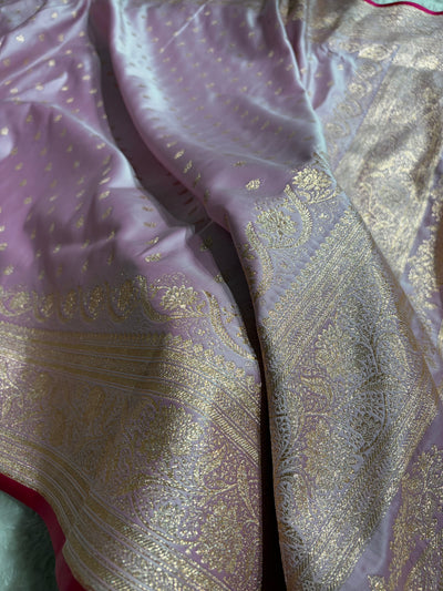 Katan Silk Saree In Lavender Shades SK08