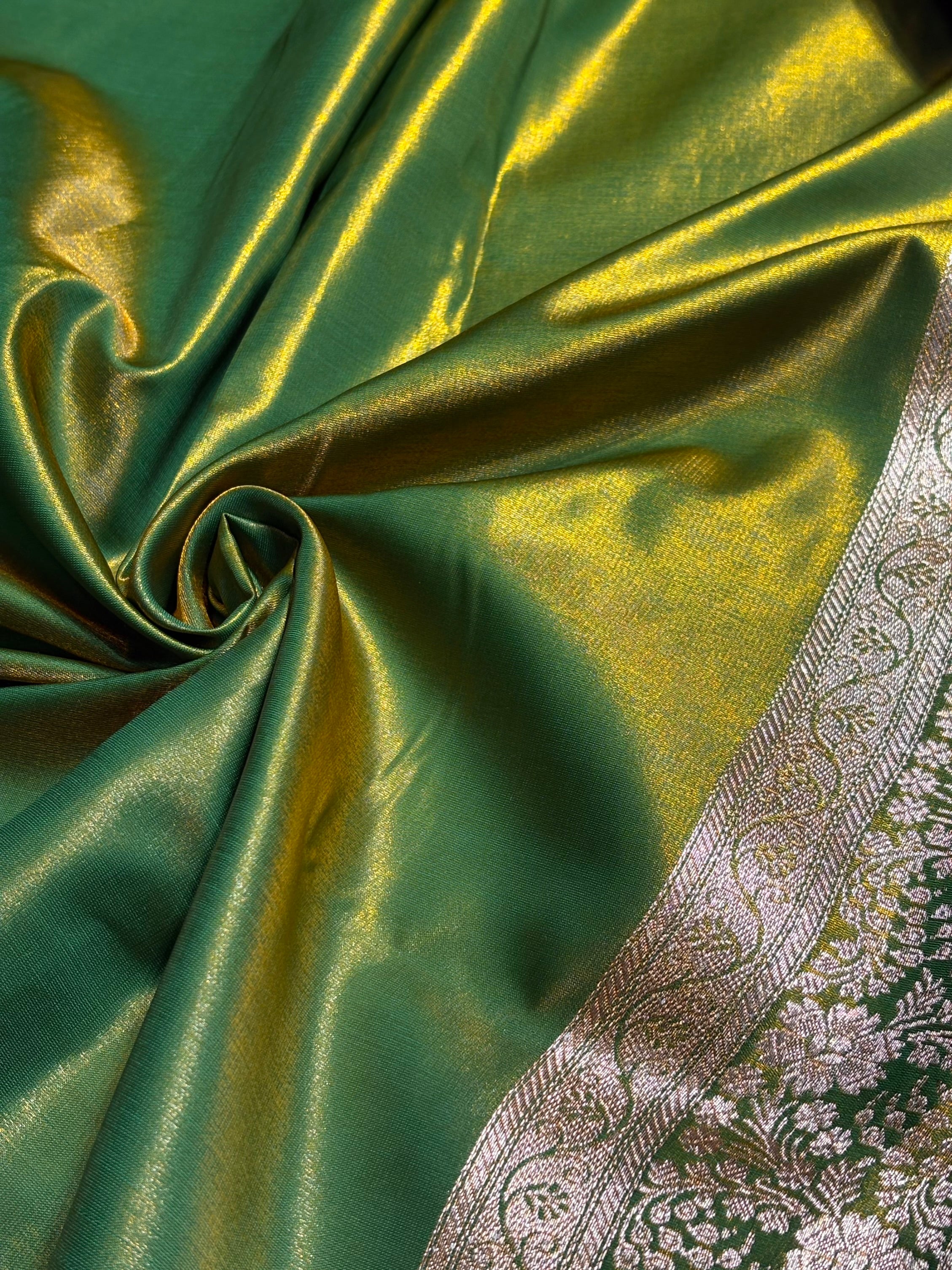 Liril Mehendi Shades Banarasi Satin Silk Saree SS33