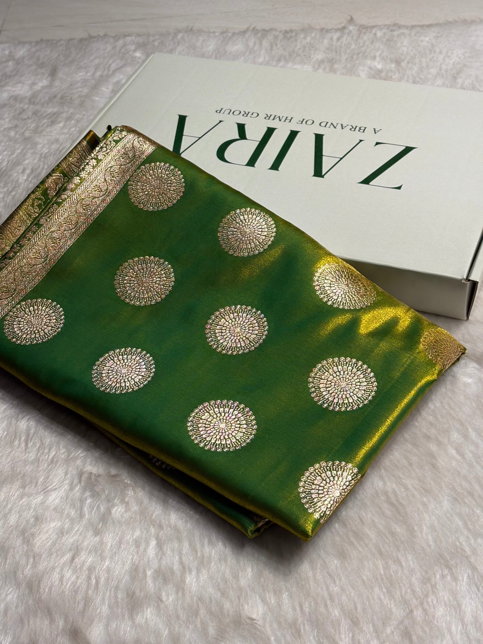 Liril Mehendi Shades Banarasi Satin Silk Saree SS33
