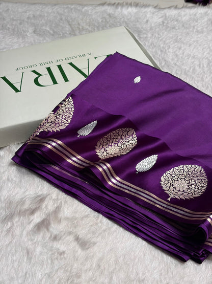 Wine Shades Handwoven Pure Paper Katan Silk RM-64