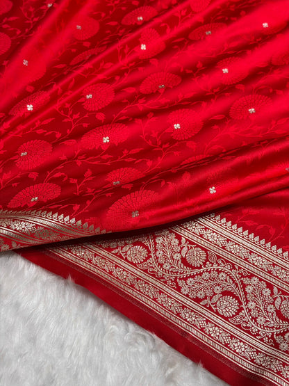 Red Shades Tanchoi Motif Mashru Silk Saree MST-11