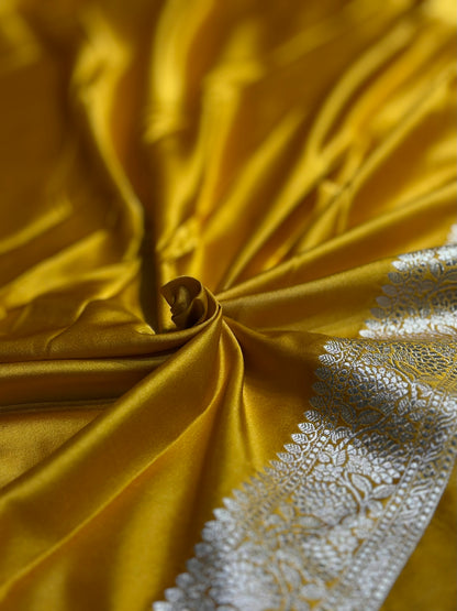 Mustard Shades Booti Mashru Silk Saree MS70