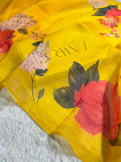 Organza with Pastel Multicolor Florals r POP21