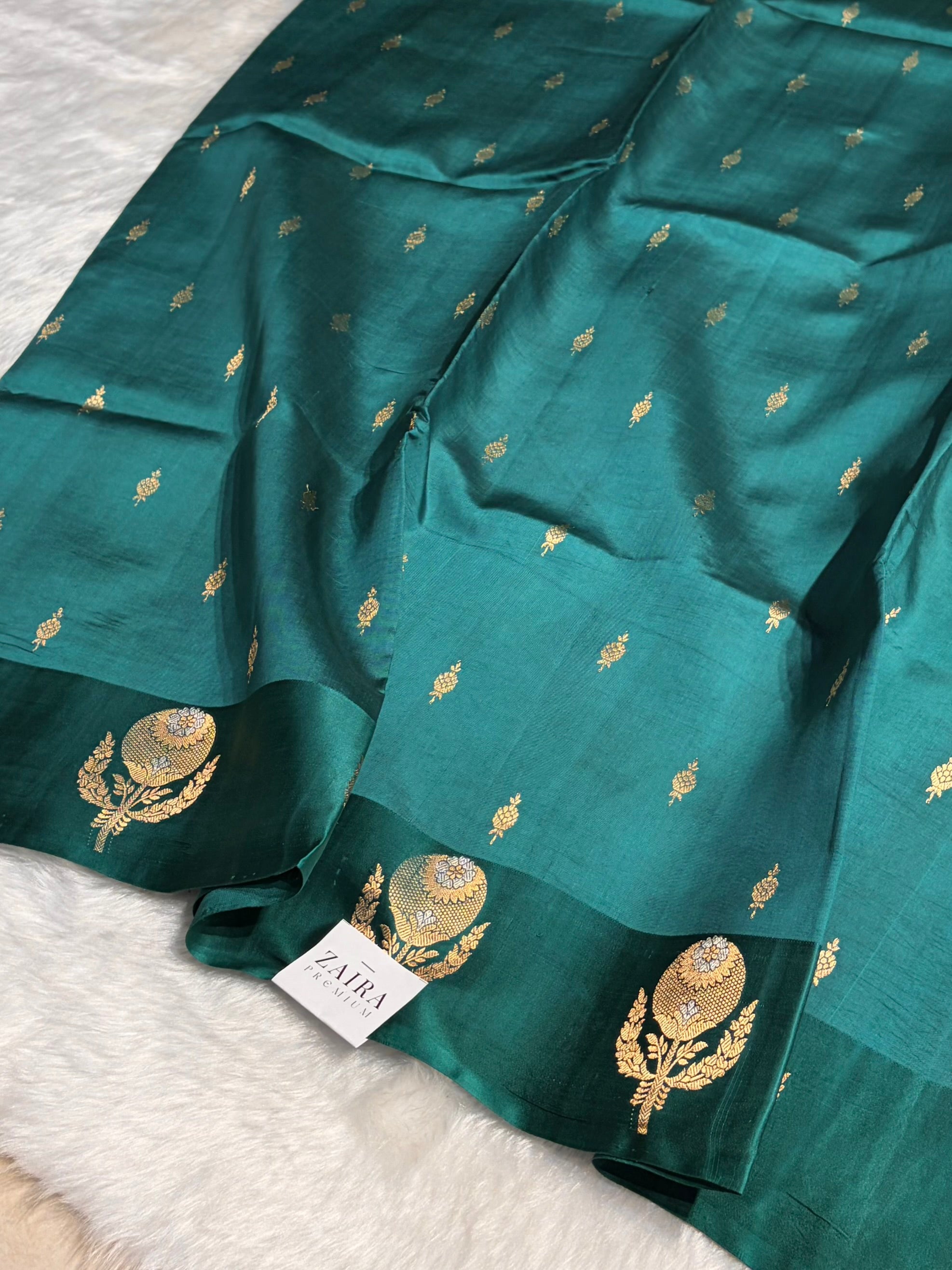 Rama Shades Meena Boota Handwoven Raw Mango Silk RM-21