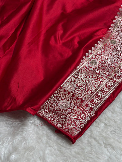 Maroon With Swarovski Work Booti Mashru Silk Saree BMCS40