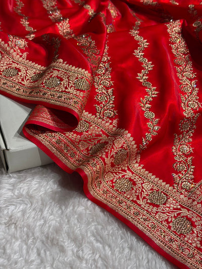 Bridal Red Cross with Swarovski Stone Work BSS10