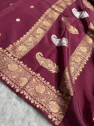 Wine Boota Handwoven Pure Katan Paper Silk RM-33