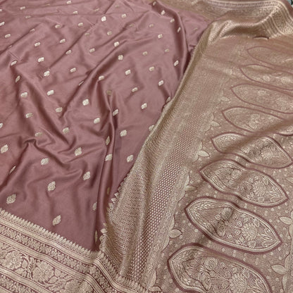 Mauve Shades Mashru Silk Booti