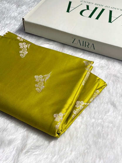 Liril Green With Floral Border Mashru Silk Saree MSM-97