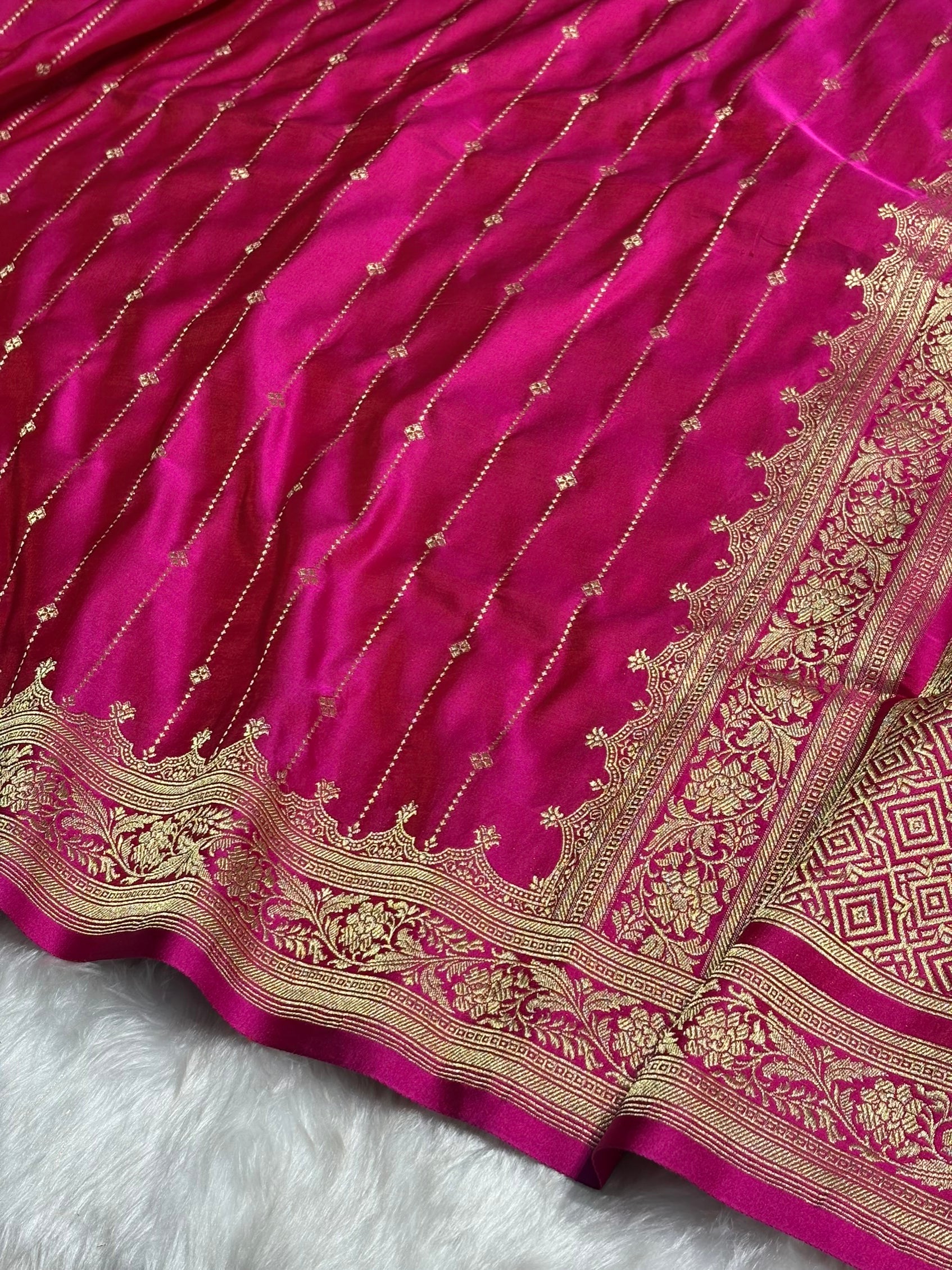 Rani Shades Satin Katan Silk Saree SK63