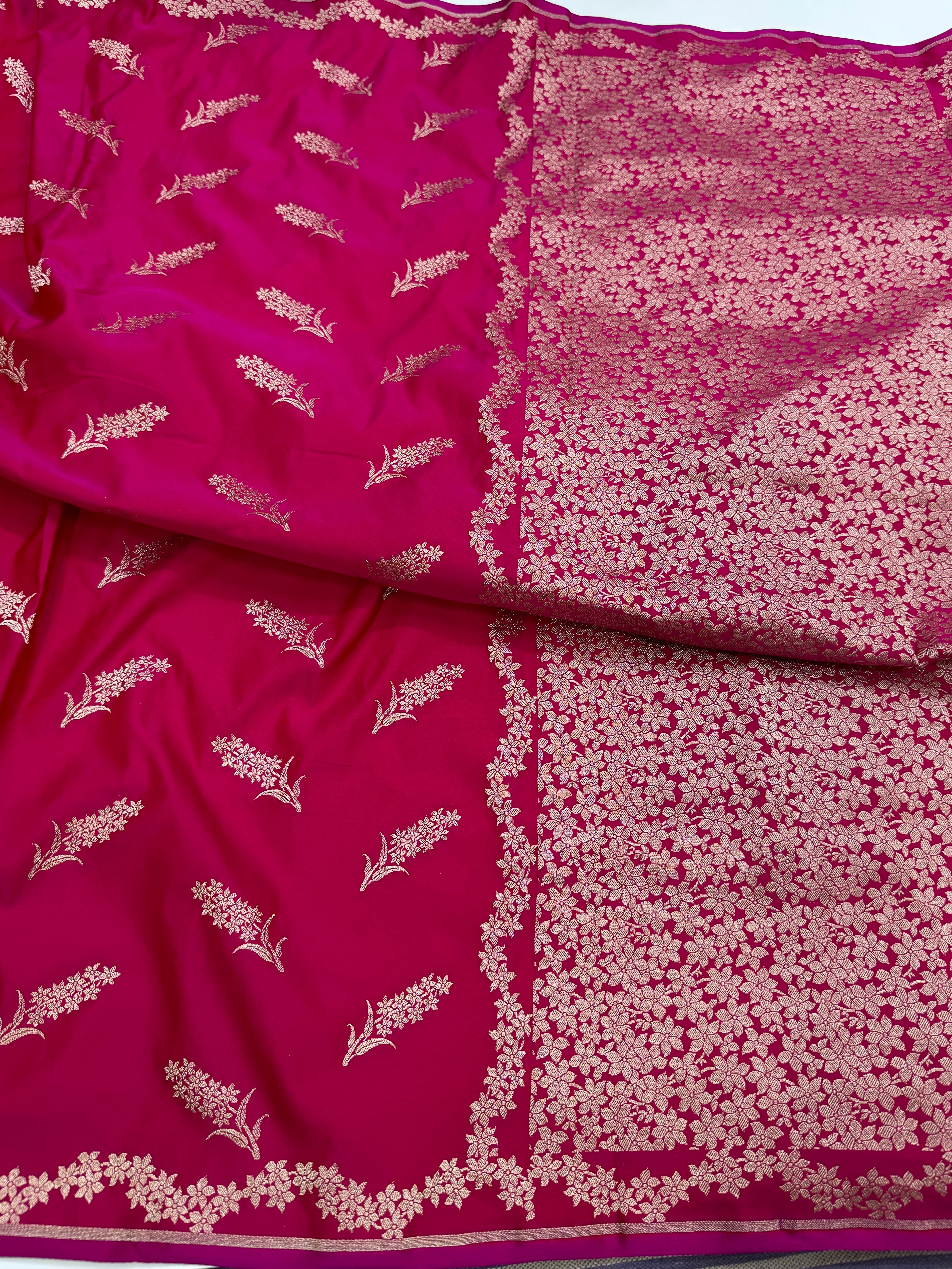 Beautiful Pink Shade Mashru Silk Saree