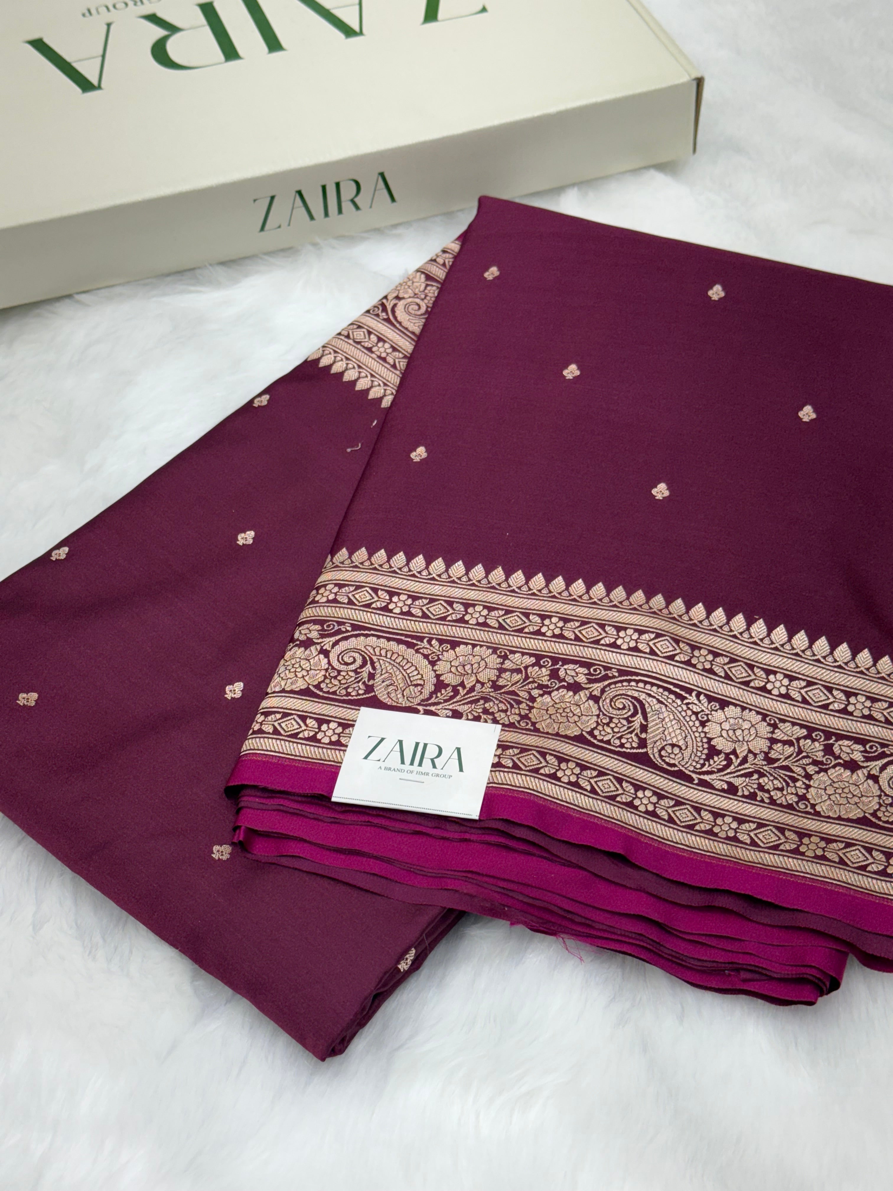 Wine shades Mashru Silk Saree for Festive Seasons