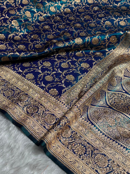 Banarasi Bridal Peacock Jaal with Swarovski Stone BSS13 (E)