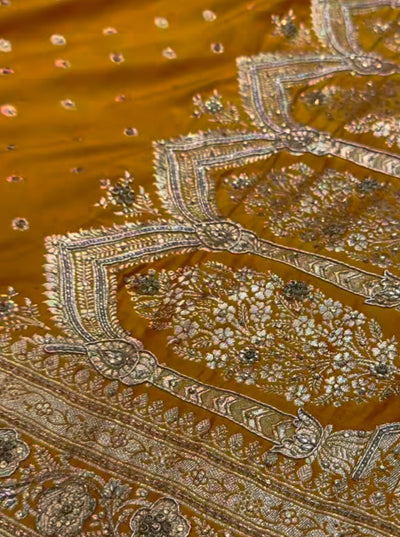 Mustard Katan Silk with Ari and Stone BSK03