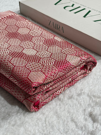 Banarasi Rani Shades Brocade Mashru Silk Saree MS85