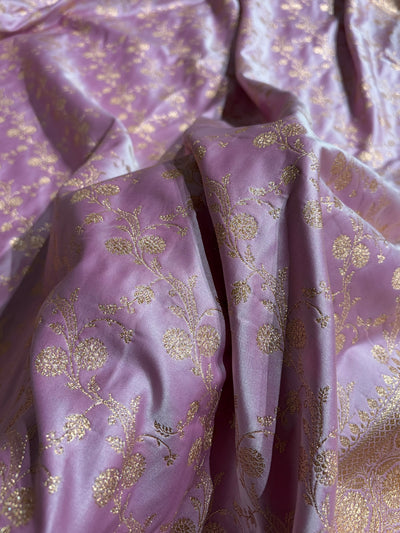 Bananas Lavender Cross Satin Katan Silk Saree SK17