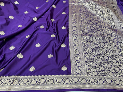 Purple Mashru Silk Saree