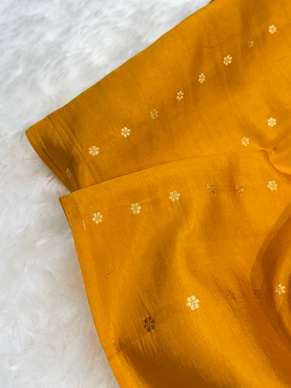 Mustard Shades Meena Boota Handwoven Paper Silk RM-35