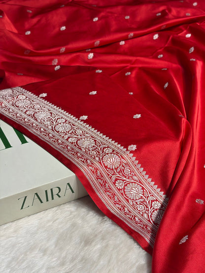 Red Shades Booti Mashru Silk Saree MS68