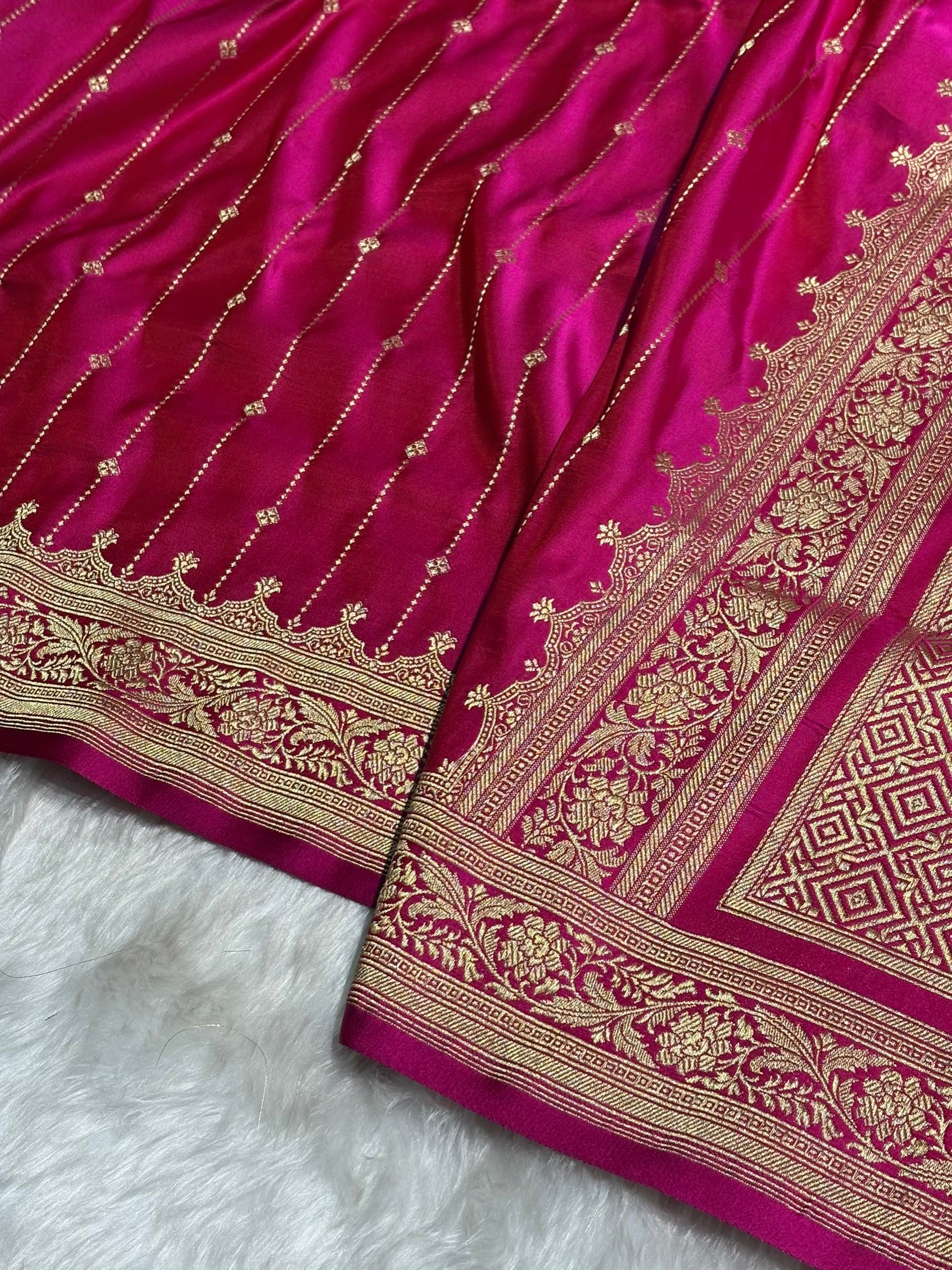 Rani Shades Satin Katan Silk Saree SK63