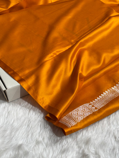 Mustard Shades Tanchoi Motif Mashru Silk Saree MST-14