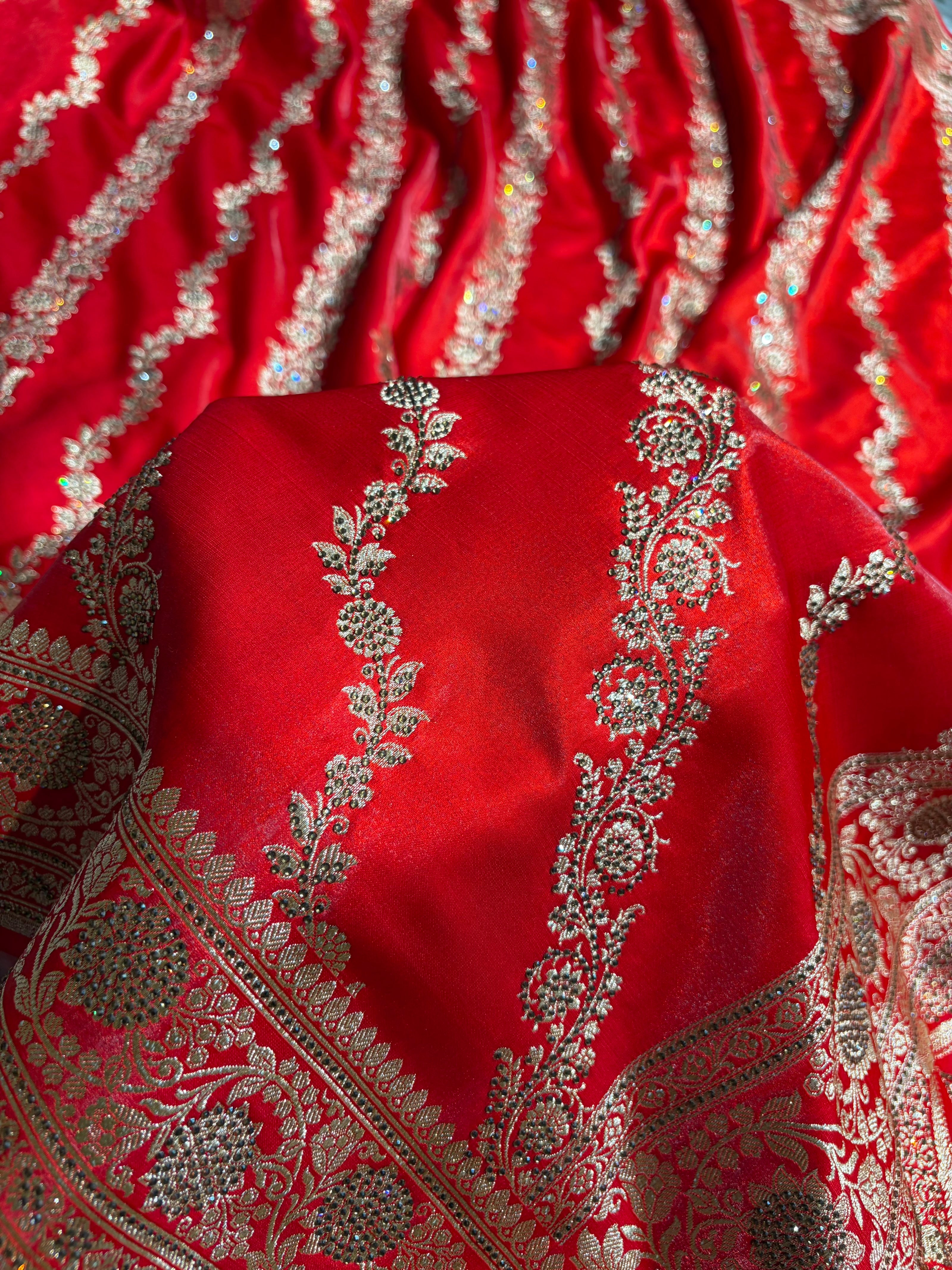 Bridal Red Cross with Swarovski Stone Work BSS10