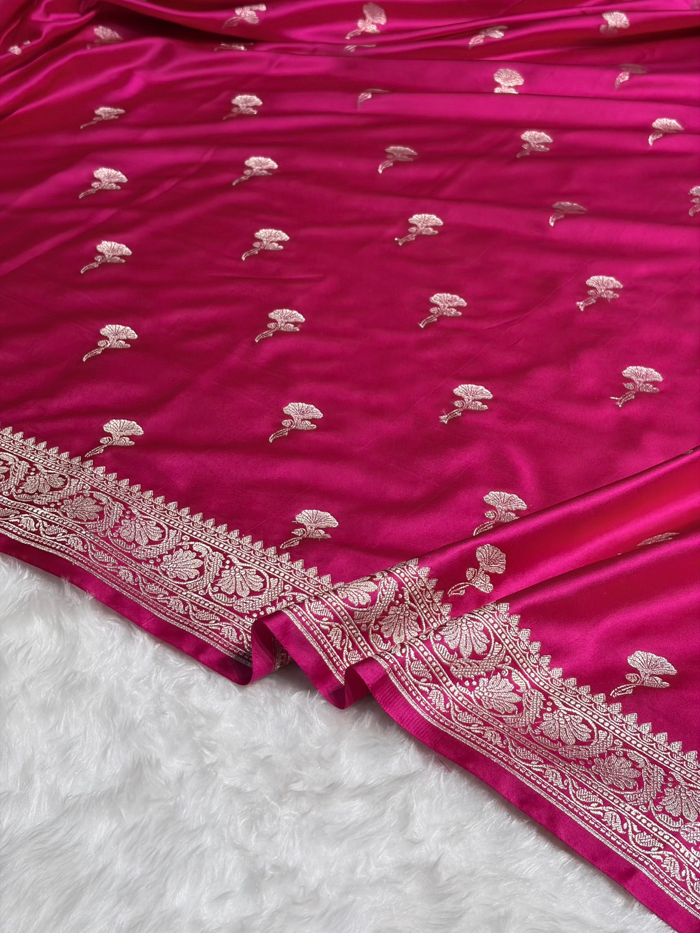 Rani Shades Minakari Boota Mashru Silk Saree