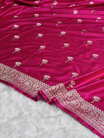 Rani Shades Minakari Boota Mashru Silk Saree