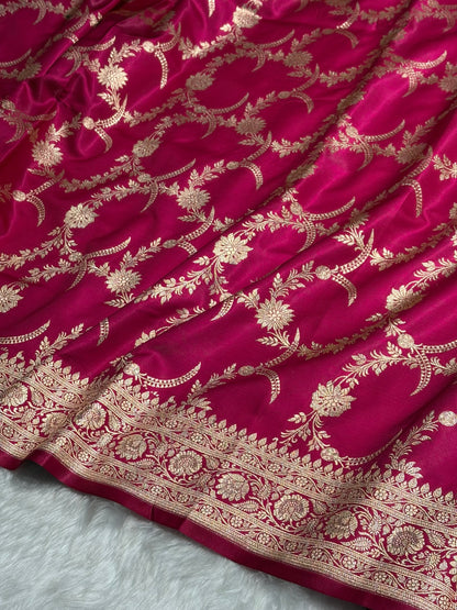 Satin Silk Banarasi Jaal In Pink Shades SS18