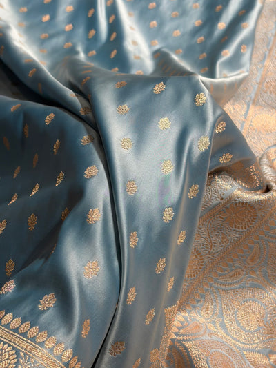 Banarasi Pastel German Shades Booti Katan Silk Saree SK07