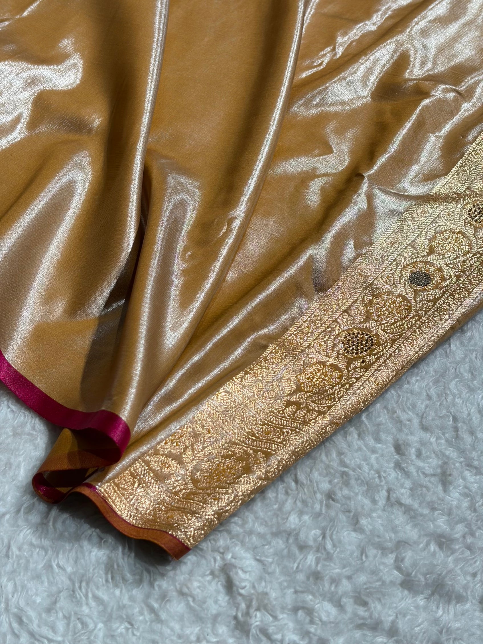 Birdal Satin Silk Booti in Beige Shades BSS01 (w)