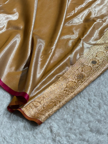 Birdal Satin Silk Booti in Beige Shades BSS01 (w)
