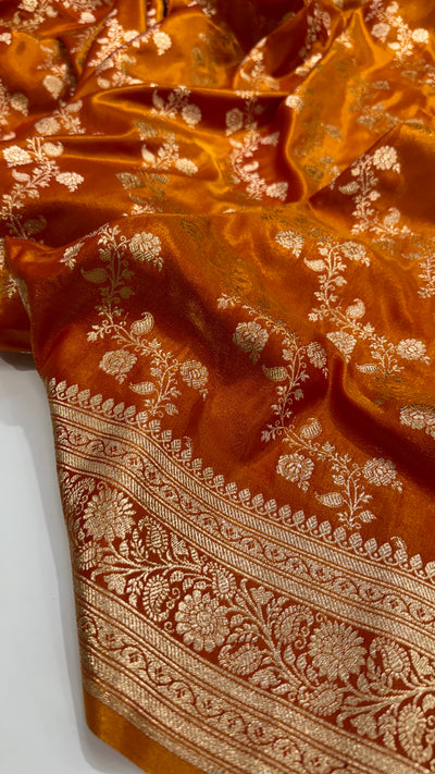 Ultra Light Weight Satin Silk in Gold Shades